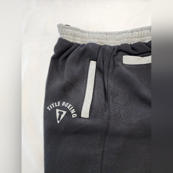 Title Boxing Men's Black Grey Training Joggers Warm Pockets, sz XL - Picture 11 of 15